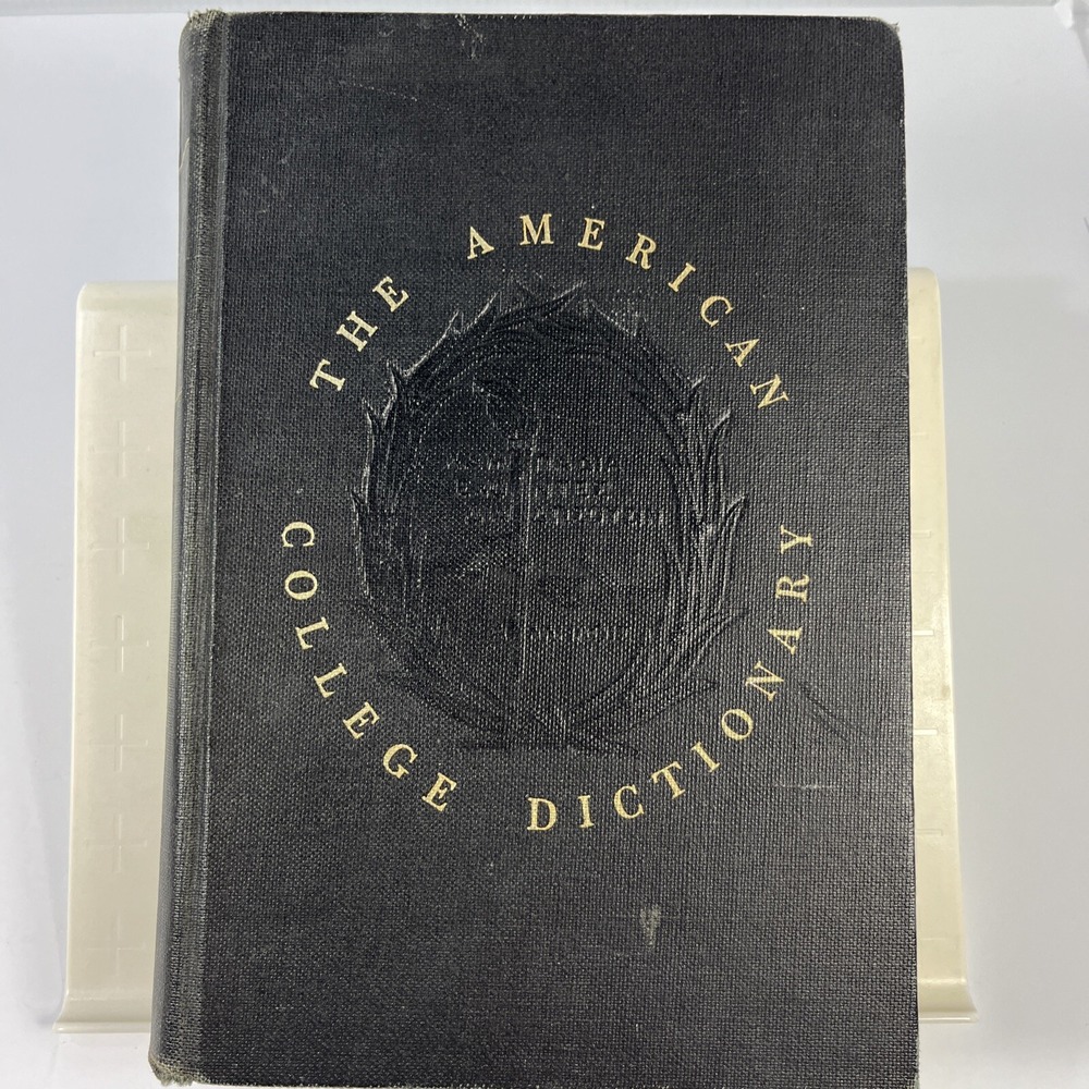 American College Dictionary Barnhart  1957 Vintage Book Hardcover Thumb Index